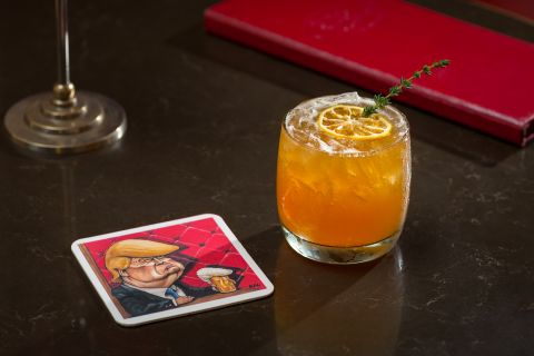 A Trumpy Sour cocktail at off the record